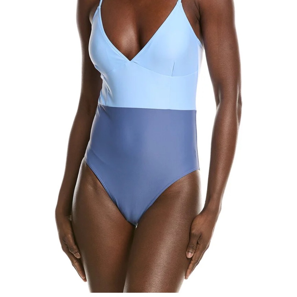 Summersalt Light and Dark Blue One-Piece Swimsuit